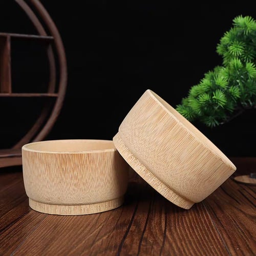 وعاء ماتشا مصنوع من الخيزران الطبيعي