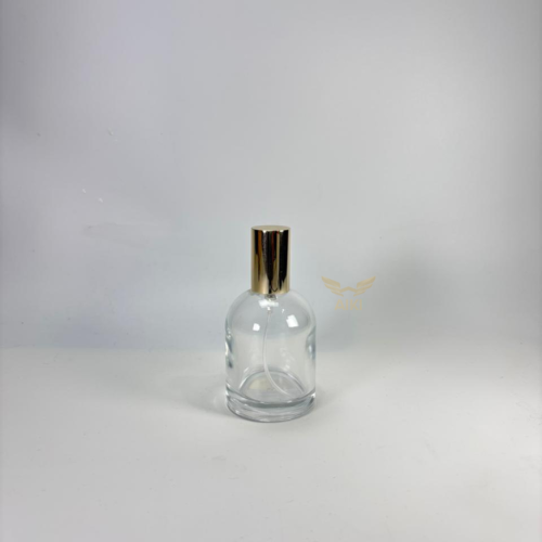 علب عطر بخاخ زجاج 50 مل مع غطاء كبس باليد ذهبي حبة...