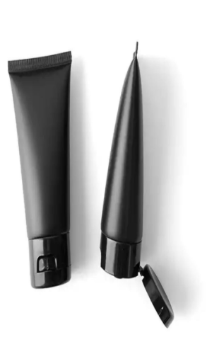 علب كريم بلاستيك ضغط اسود PE لمستحضرات التجميل وال...