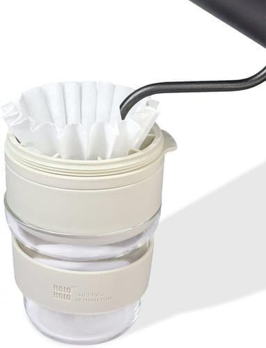 أدوات تقطير قهوة V60 شنطة ابيض ماركة هلو هلو