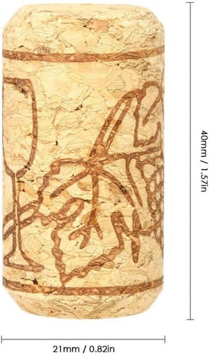 سدادات فلين برسم - 100 قطعة في كيس