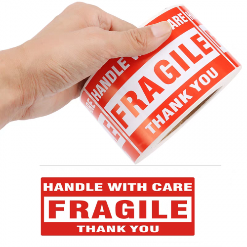 ملصق قابل للكسر ( 500 حبة في الشدة )