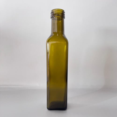 كرتون قواريرزجاج غامق خاص زيت الزيتون مربع حجم 250...