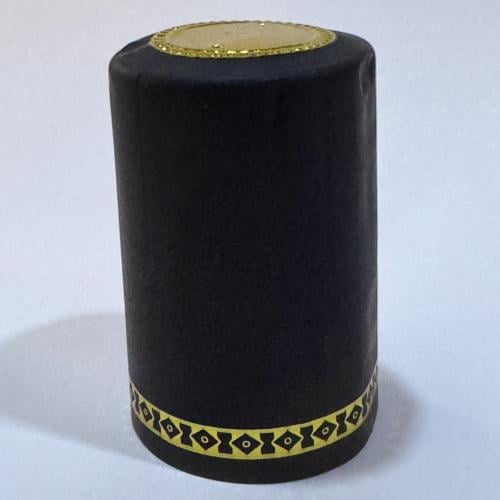 بلاستيك حراري (PVC) أسود مع شريط مذهب لقفل علب الز...