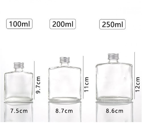 قارورة زجاج شفاف 100 مل حبة واحدة