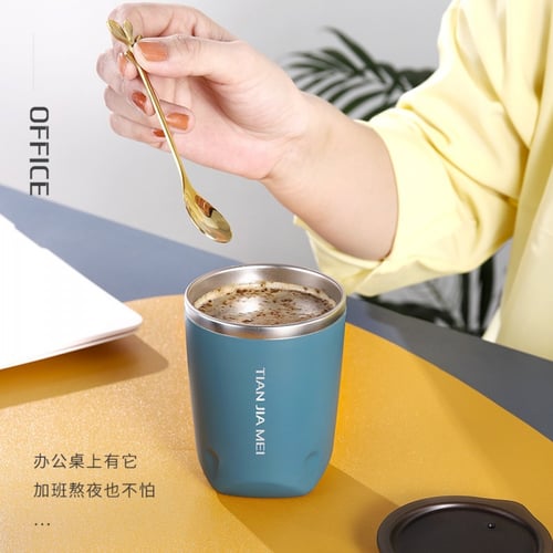 كوب سعة 300 مل حافظ للحرارة من سيليكون بالخارج و ا...