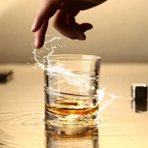 كوب زجاجي دوار شريط الراقص سعة 285 مل