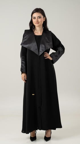 عباية بياقة عريضة