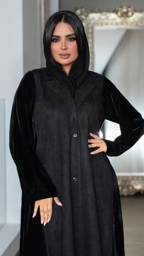 عباية بليزر بخامة شامواه ومخمل