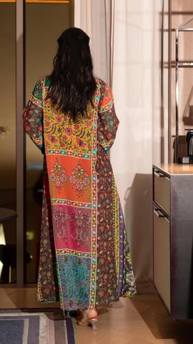 جلابية شيفون ملونة