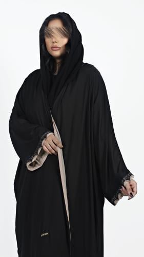 عباية شيفون مع تنورة