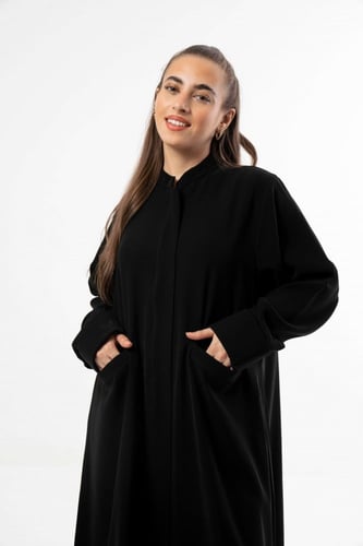 عباية بجيوب وسحاب مخفي