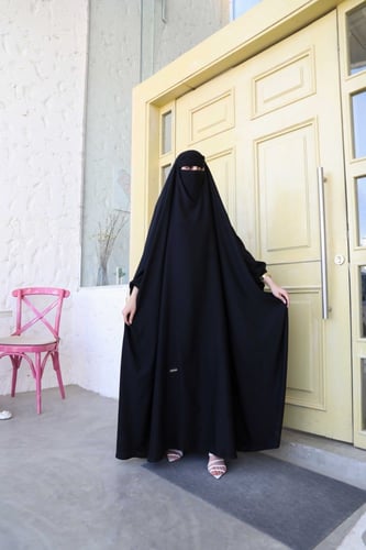 عباية راس فضفاضه كم مطاط