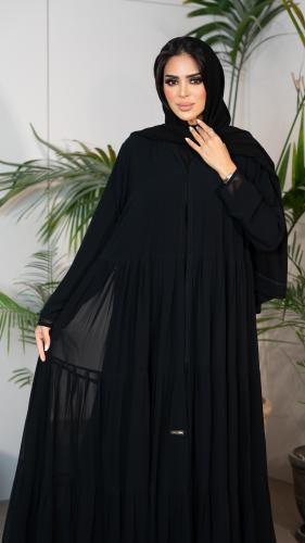 عباية شيفون دبل كلوش