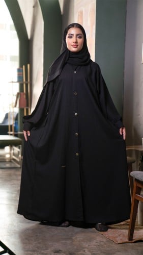 عباية بأزره وكسرات من الخلف