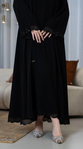 عباية مزينه بكرستالات ناعمه