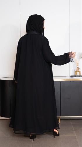 بليزر اسود بدانتيل ناعم