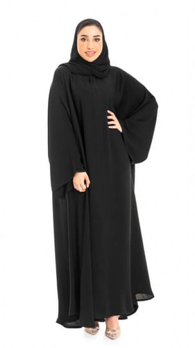 عباية بقصة اكمام مستقيمة