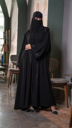 عباية مزينة بكلفه اسود