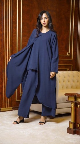 طقم عباية كحلي