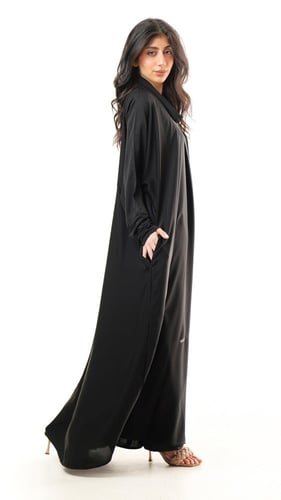 عباية بشت بياقة وجيب سحاب مخفي