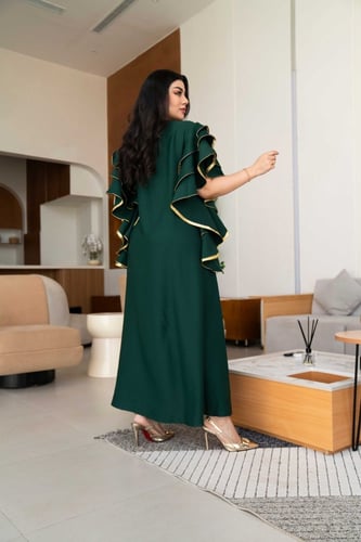 جلابية زيتي باكمام فخمة