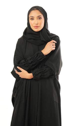 عباية كم مطاط بجيوب