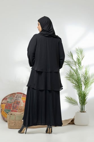 عباية سوداء طبقات متصله