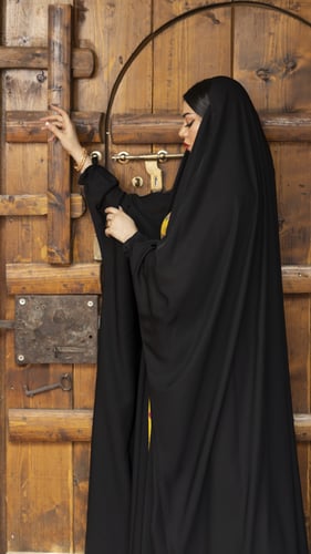 عباية رأس مفتوحة اكمام مطاط