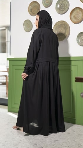 عباية بأزره وكسرات من الخلف