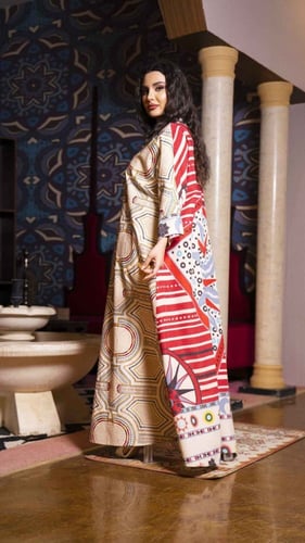 جلابية بتطريز من الامام والخلف