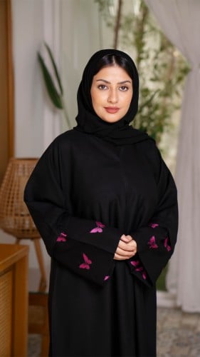 عباية باكمام متنوعه فراشات ألوان