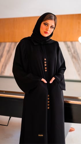 عباية جيوب و ازره بنيه