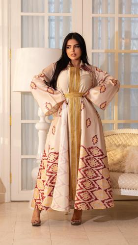 جلابية قطعتين مع حزام