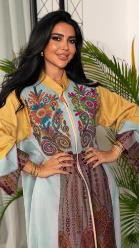 جلابية شتوية شامواه مع كشميري