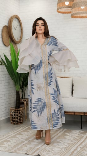 جلابية مشجرة باكمام كلوش