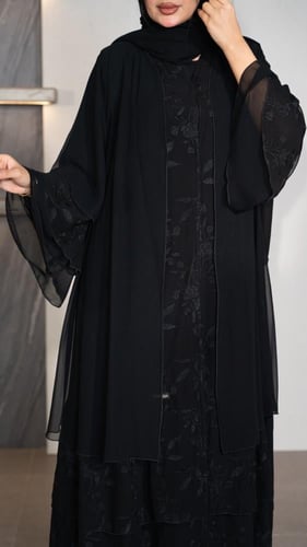 عباية شيفون طبقات