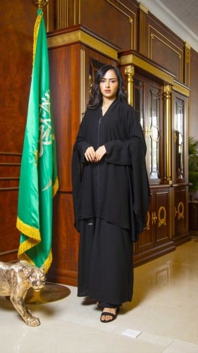 عباية بسحاب طبقتين