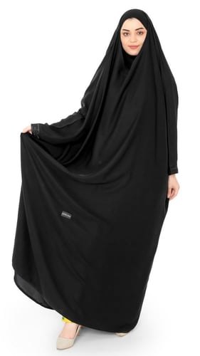 عباية رأس بشريط سميك مزين بكريستال