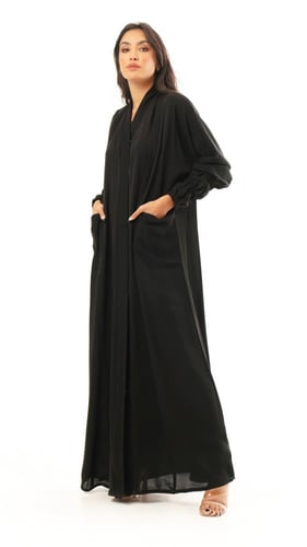 عباية كم مطاط بجيوب