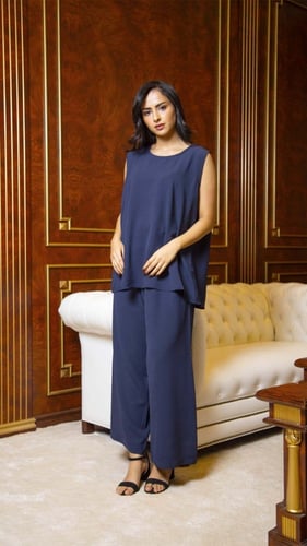 طقم عباية كحلي