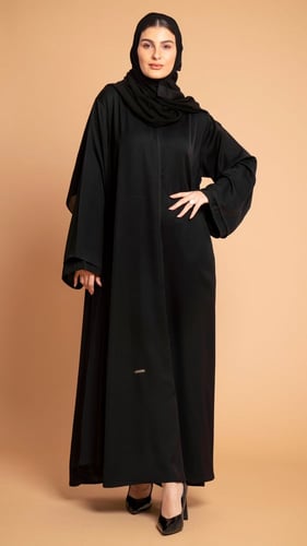 عباية دبل كلوش بكسرات جانبية