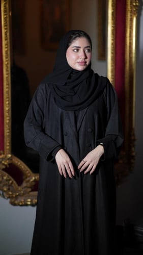 عباية شتوية رسمية شامواه بقصة كلوش