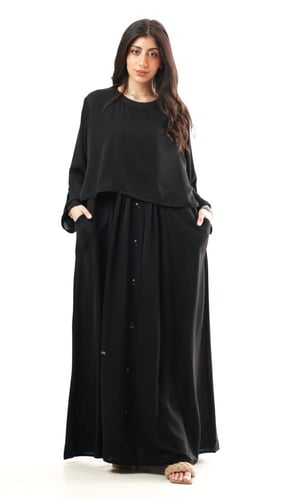 عباية طبقتين بجيوب