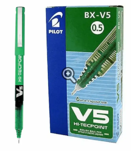 قلم بايلوت V5 Hi-Tecpoint أخضر – BX-V5-G – صناعة ي...