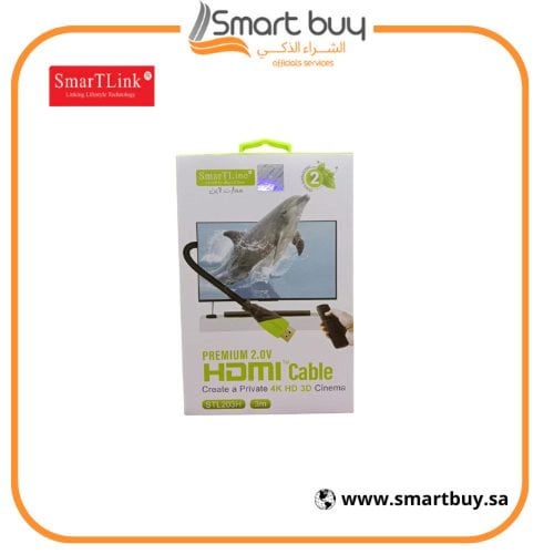 كابل HDMI سمارت لاين بريميوم 2.0V بدقة 4K HD و3D ب...