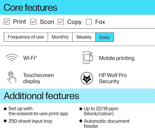 طابعة HP OfficeJet Pro 9720 بتنسيق عريض