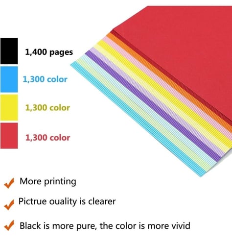 حبر كونان طقم كامل ملون متوافق مع طابعات اتش بي KO...