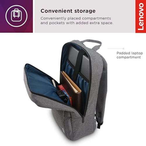 حقيبة ظهر لابتوب من لينوفو بي 210 15.6 انش , رمادي