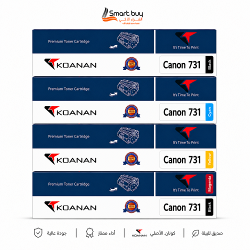 حبر كونا KOANAN 731 متوافق – طقم كامل (أسود، سماوي...